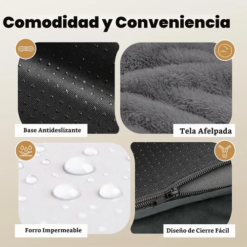 Vista 3 de MEKIY Cama ortopédica impermeable para perros, sofá para mascotas con cojín Gris oscuro