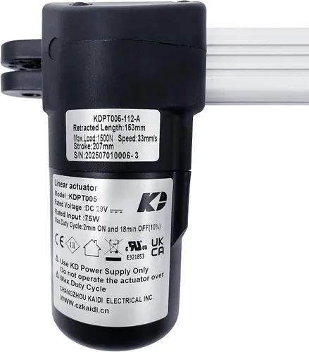 Vista 2 de Actuador lineal Kaidi Modelo KDPT005-112-A Power Reclinable Elevador Sillas Elevadoras Reemplazo del Motor