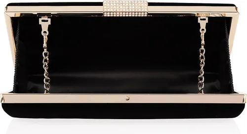 Vista 7 de Bolso de noche con diamantes de imitación para mujer, bolso de mano brillante para fiesta, baile de graduación, bolsa de boda
