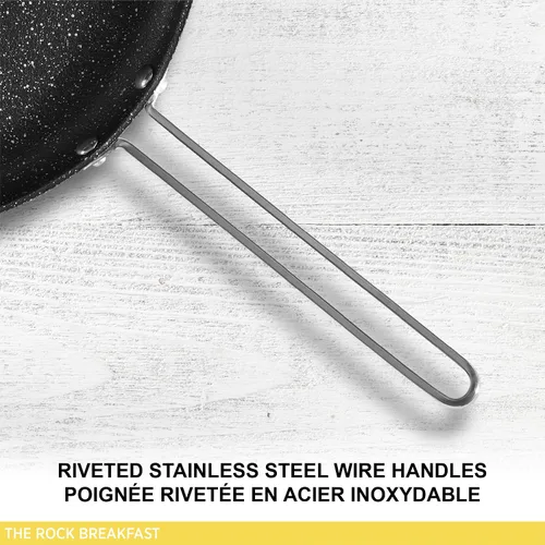 Vista 4 de Starfrit The Rock - Sartén antiadherente de 16 cm (6.5") para huevos - Aluminio forjado duradero - Apto para horno - Libre de PFOA - Fácil