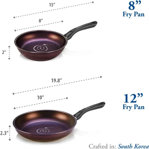 Vista 5 de TeChef - Sartén de la colección Art Pan, recubierta 5 veces con revestimiento antiadherente de teflón Select (libre de PFOA) (Set de 20 cm y 28 cm)