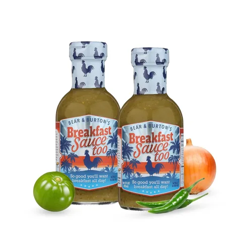 Vista 8 de Bear and Burton's Breakfast Sauce Too Una salsa de calor medio de los fabricantes de W Sauce 12 onzas líquidas