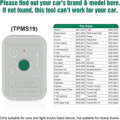 Vista 2 de JDIAG Herramienta de Sensor TPMS, Herramienta de Reaprendizaje TPMS para F150 Sensor de Reseteo Automático de TPMS Programación de Herramientas