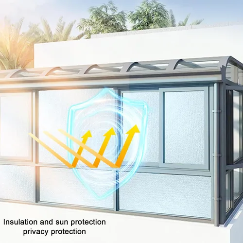 Vista 2 de Película aislante para techo de habitación, lámina de aluminio de aluminio para ventana de balcón, control de calor, aislamiento acústico, tinte