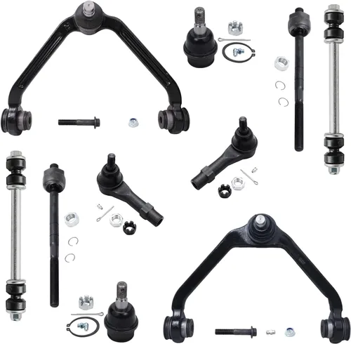 Vista 15 de Detroit Axle - Kit de suspensión delantera de 10 piezas para Chevrolet Trailblazer GMC Envoy 2004-2007 2005 2006 Soportes de brazo de control