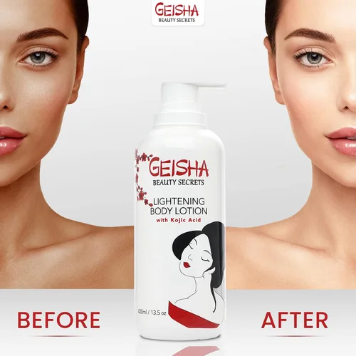 Vista 7 de OMIC Geisha Kójic Acid Crema corporal iluminadora para la piel, 13.5 onzas líquidas, crema para manchas oscuras, hidratante, tono de piel desigual