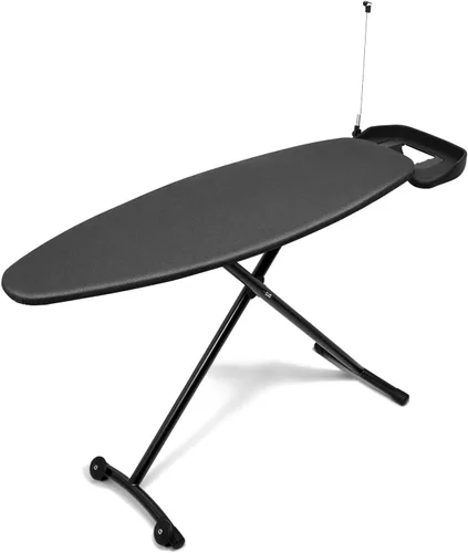Vista 8 de Duwee Tabla de planchar de 18 x 48 pulgadas con soporte de hierro retráctil, tabla de planchar extra ancha tamaño matrimonial, cubierta resistente