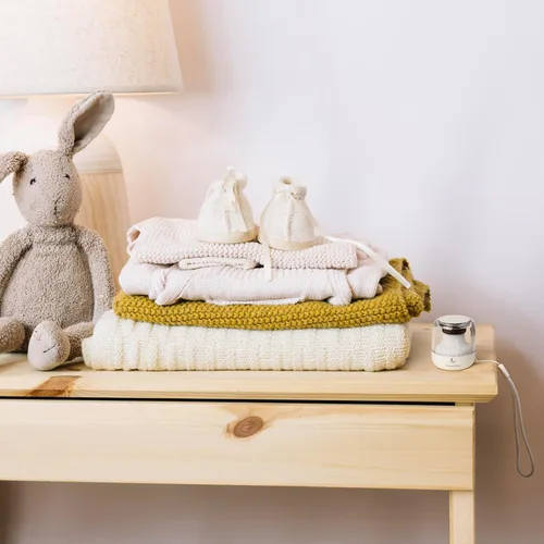 Vista 6 de Máquina de ruido blanco para bebés y adultos - Mini máquina de sonido portátil para dormir con 15 sonidos calmantes, luz nocturna, temporizador