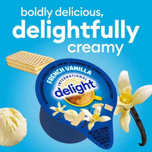 Vista 3 de International Delight - Vainilla Francesa, cremas para café de una porción, 192 unidades (1 paquete), crema para café no láctea apta para almacenar