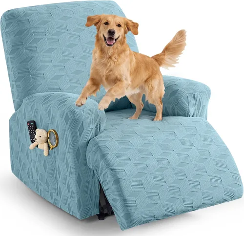 Vista 30 de TAOCOCO Funda para Reclinable de 3 Piezas, Fundas para Silla Reclinable, Funda Elástica de Jacquard para Silla Reclinable, Protector de Muebles