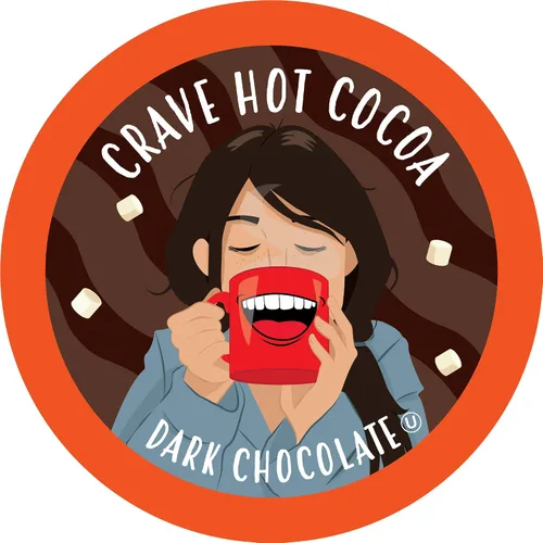 Vista 3 de Crave Beverages Paquete variado de cápsulas de chocolate caliente, compatible con cafeteras K-Cup, paquete variado de 40