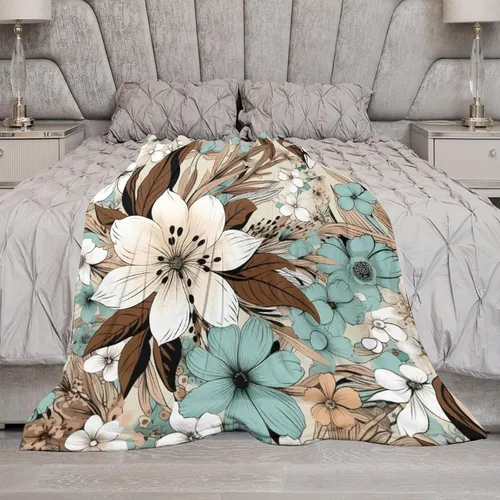 Vista 6 de Manta de franela de forro polar para sofá, cama, oficina, para niñas, regalo de cumpleaños y San Valentín