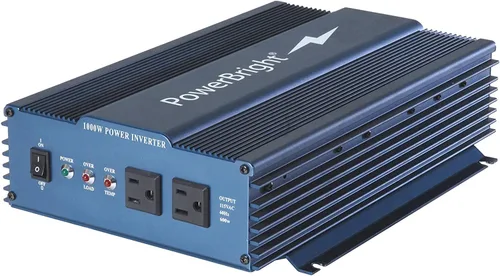 Vista 6 de PowerBright Inversor de corriente de onda sinusoidal pura de 600 vatios, inversor de coche de 12 V CC a 120 V CA con salidas dobles de CA de 120