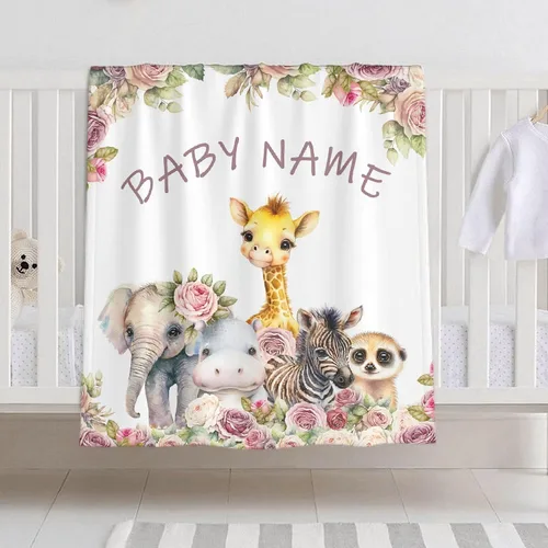 Vista 35 de Manta de bebé personalizada para niñas y niños, manta de bebé personalizada con nombre para niños pequeños, niños, ducha, recién nacidos, guardería