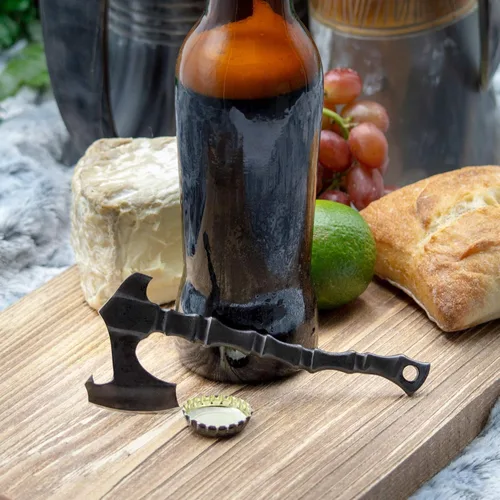 Vista 3 de Norse Tradesman Viking Axe - Abrebotellas de acero inoxidable, 4 pulgadas