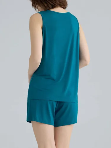 Vista 2 de Latuza Conjunto de pijama corto de viscosa suave y sedosa para mujer