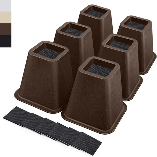 Vista 31 de ANNKUT Elevadores de cama resistentes de 6 pulgadas, elevadores de muebles para escritorio, silla, mesa o sofá, elevadores de sofá, soporta hasta
