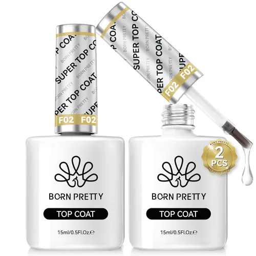 Vista 31 de Born Pretty Juego de Base y Capa Superior de 2 Piezas, Capa Superior de Alto Brillo, Gel Base para Uñas de Larga Duración con Acabado Brillante