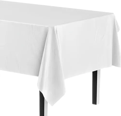 Vista 20 de Party Dimensions Rectangular de plástico de 54 x 108 pulgadas Gingham rojo 1 funda de mesa, 54 x 108 pulgadas
