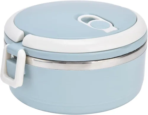 Vista 8 de KUIDAMOS Fiambrera de acero inoxidable, contenedores de acero inoxidable con una altura de capa 0.7L para acampar de oficina, fitness