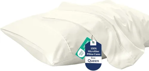 Vista 45 de Royale Linens Juego de 2 fundas de almohada Queen – Fundas de almohada de cama – 20 x 30 pulgadas – Fundas de almohada negras – 1800 microfibra