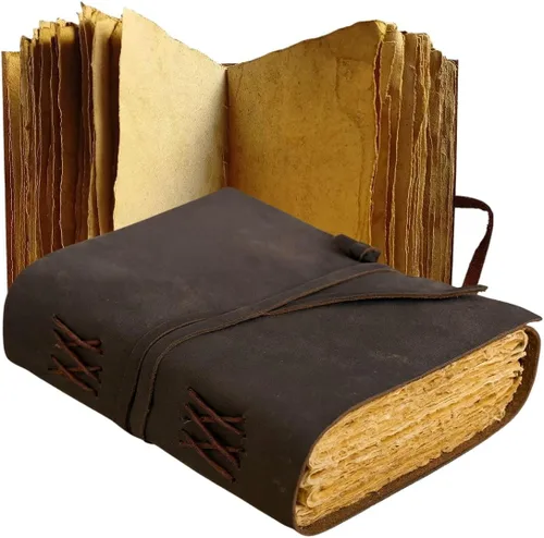 Vista 7 de Leather Journals - Cuaderno de bocetos para hombres y mujeres, diario genuino para escribir, 240 páginas, cuaderno de 5 x 7 pulgadas, cuaderno
