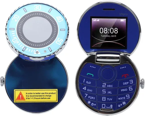 Vista 4 de Teléfono celular, pantalla dual de 1.77 pulgadas, doble tarjeta en espera, botones grandes, sonido claro, MP3, FM, Bluetooth, teléfono móvil