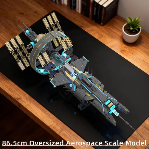 Vista 7 de Juego de construcción de estación espacial con motor y luces LED
