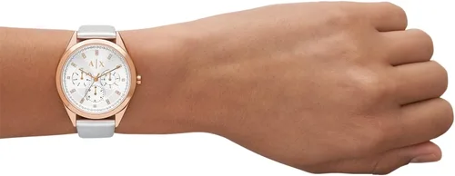 Vista 4 de AX Armani Exchange Reloj de cuarzo para mujer con correa de acero inoxidable