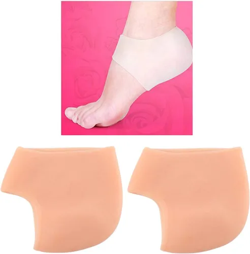 Vista 3 de Healifty 3 pares de calcetines de talón de gel hidratantes de silicona agrietados calcetines de talón para hombres mujeres piel seca dura agrietada