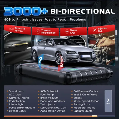 Vista 5 de Autel Escáner MaxiCOM MK900BT: 2026 8in MK900-BT V2.0 Herramienta de escaneo bidireccional, 33 pies BT Ver. de MK900 MX900 MK808S MK808BT PRO MX808S