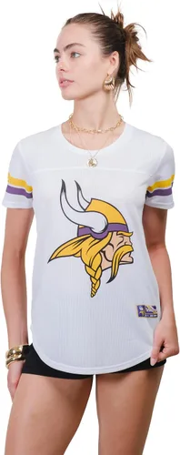 Vista 27 de Ultra Game Women's NFL Official Soft Mesh Varsity Stripe T-Shirt