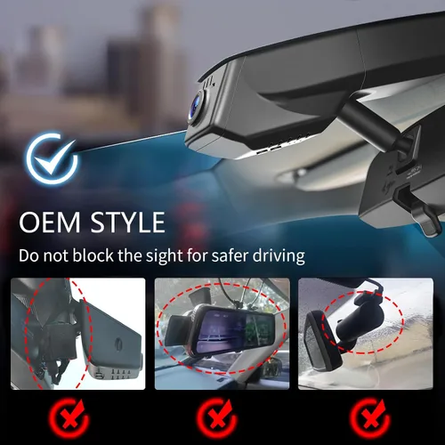 Vista 8 de Mangoal Cámara de tablero delantera 4K y trasera de 1080p para Buick Enclave 2018-2024 (modelo B), se prefiere Base Essence Premium Avenir