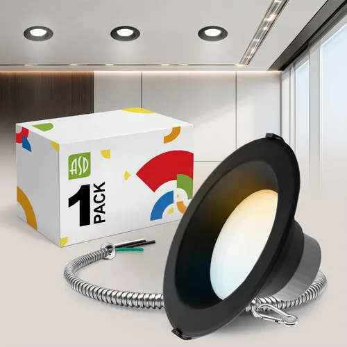 Vista 16 de ASD Downlight LED comercial sin lata de 4 pulgadas, iluminación ajustable de potencia de 7/10/13W, lámpara de techo empotrable redonda regulable, 5