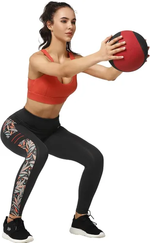Vista 7 de Yvette Leggings de entrenamiento estampados para mujer, pantalones de yoga de cintura alta con 2 bolsillos que no se transparentan