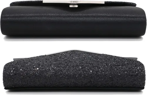 Vista 6 de ZIUMUDY Bolso de mano de noche con purpurina brillante para colgar en el hombro, bolso de mano para boda nupcial