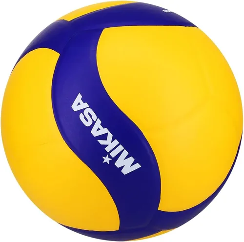 Vista 5 de Mikasa V330W, voleibol de juego de club de competición para interior, Azul/Amarillo