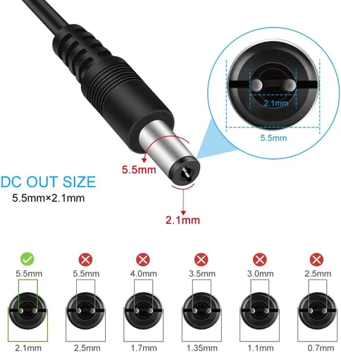 Vista 3 de Fuente de alimentación de 24 V, adaptador de corriente de luces LED de 1 A y 24 W, transformador de 100-240 V CA a 24 V CC para tiras de luces LED