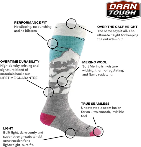Vista 2 de Darn Tough (Style 1824) Women's Yeti Snow Sock