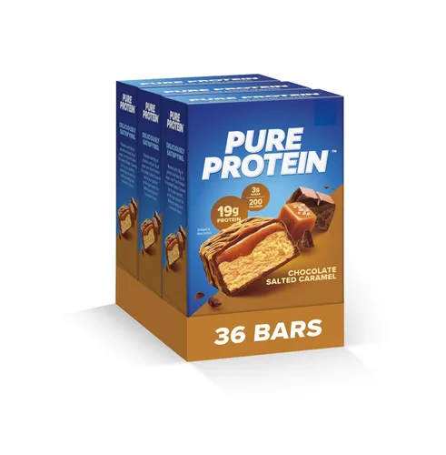 Vista 13 de Pure Protein - Barras de proteína masticable con chispas de chocolate, 0.71 oz de proteína, 36 unidades 0.11 oz de azúcar, 190 calorías, aperitivo