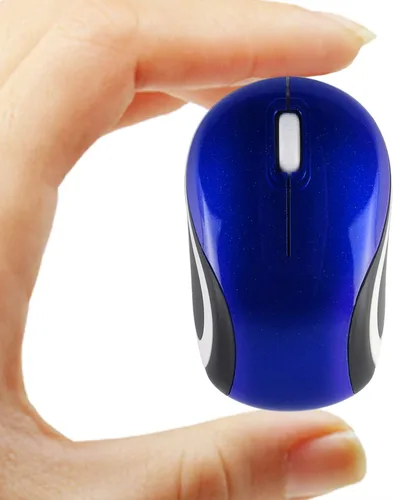 Vista 12 de Mini mouse inalámbrico para computadora, tamaño pequeño, portátil, compacto de viaje, USB óptico de 3 botones, 1000 DPI, mouse inalámbrico para Negro