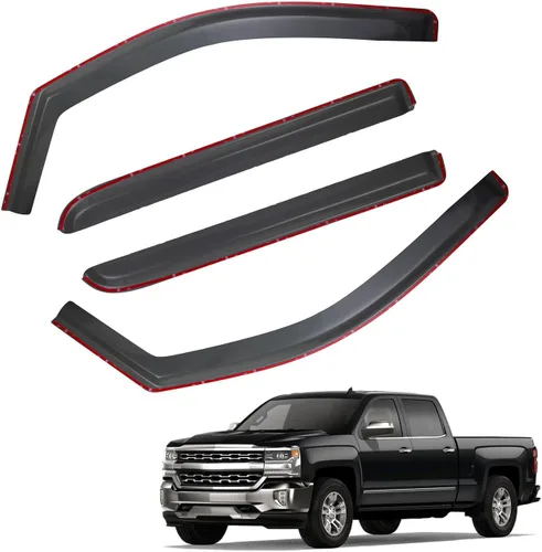 Vista 28 de Protectores de lluvia en canal compatibles con Isuzu D-Max 2004-2010 Double/EXT CAB; 2004-2012 Chevrolet/GMC Colorado/Canyon Crew Cab solamente