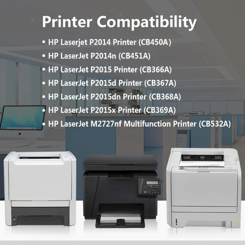 Vista 3 de 1 cartucho de tóner negro 53A Q7553A repuesto para impresora HP Laserjet P2014 P2014n P2015 P2015d P2015dn P2015x M2727nf, vendido por TopInk