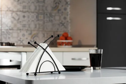 Vista 3 de Servilleteros de acero inoxidable para mesas - Servilleteros para cocina, servilleteros de mesa, servilleteros de cóctel, moderno servilletero