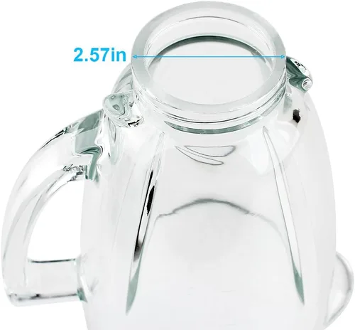 Vista 2 de Piezas de repuesto Frasco de vidrio de 6 tazas con tapa, compatible con licuadoras Oster
