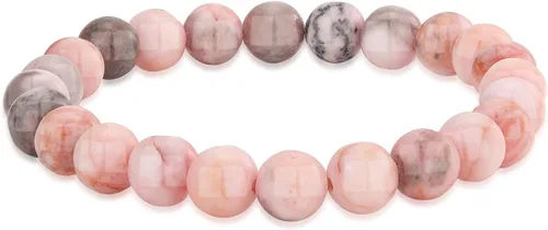 Vista 17 de Crystal Vibe Pulseras de cuentas de 0.315 in para mujeres y hombres, pulseras de cristal con piedras preciosas naturales, tamaño elástico ajustable