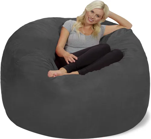 Vista 46 de Chill Sack Bean Bag Funda para silla, 3 pies, microgamuza - Oliva
