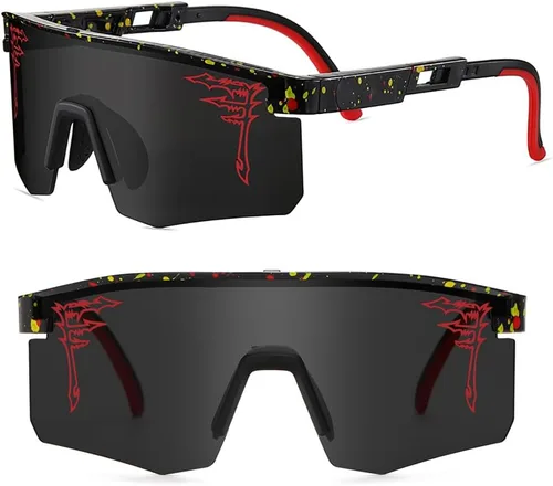 Vista 4 de ACEXPNM Gafas de sol de béisbol de dos tamaños UV400 para adultos, niños y jóvenes, hombres y mujeres, para deportes al aire libre
