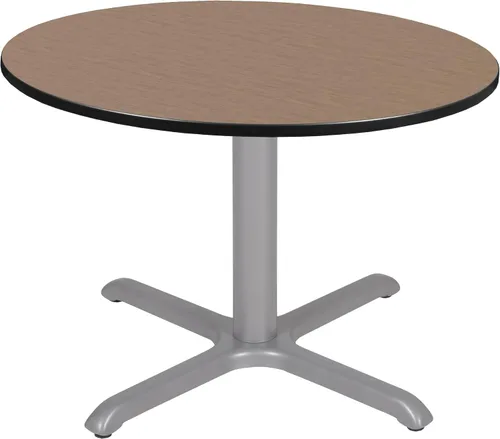 Vista 13 de Regency Cain - Mesa de descanso redonda con base en X de 36 pulgadas, color cereza Cereza/Negro
