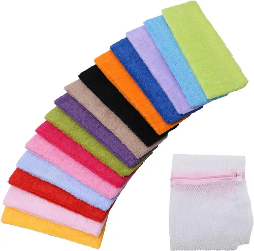 Vista 8 de INNOLIFE 15 diademas ultrafinas para mujer, diademas de yoga, bandas de algodón suave, diademas de tela para interiores y exteriores, yoga